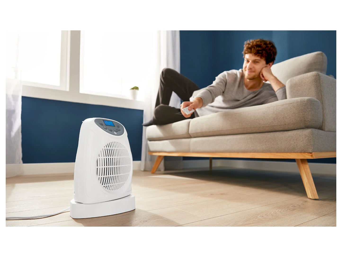 Varmevifte »SHLF 2000 D3« inkludert LCD og fjernkontroll