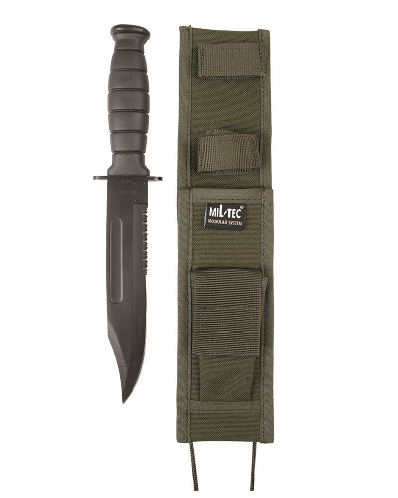 Survival kniv BW stil med oliven slire