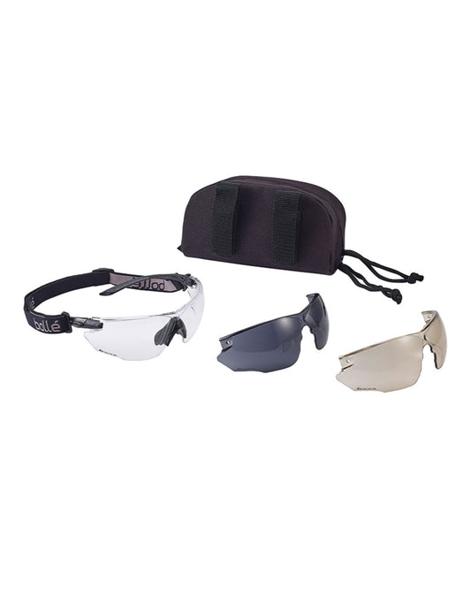 Ballistic Goggles Bollé® 'Combat' Black - Platinabelagt