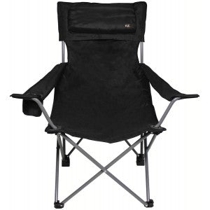Sammenleggbar stol, "Deluxe", sort, rygg og. armlene