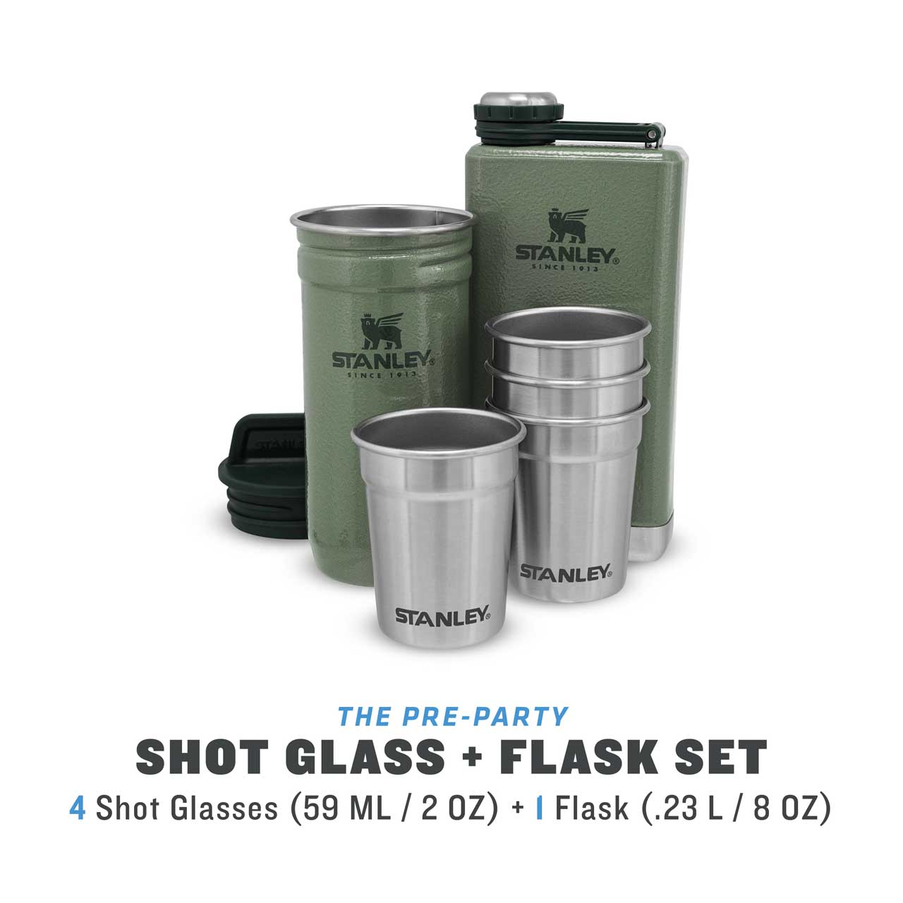 Stanley Adventure Shot Glass & Hoftekolbesett, 6 stk.