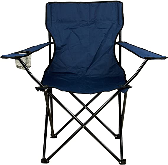 Nexos sett med 2 fiskestol fiskestol sammenleggbar stol campingstol sammenleggbar stol med armlener og koppholder praktisk robust lyseblå