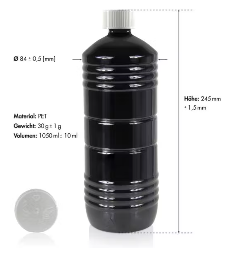 Petroleumsolje - fyringsolje - 1 L - egnet for petroleumsovner og orkanlykter