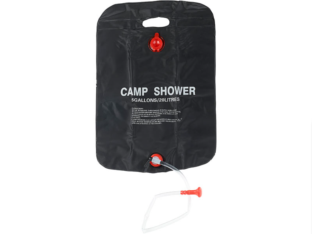 Campingdusj/soldusj - 20 liter - nøddusj - dusj å gå - dusjpose/dusjveske - nøddusjveske