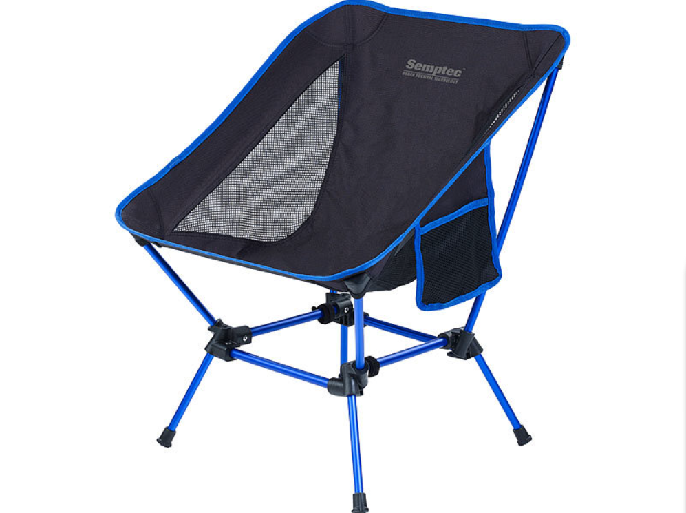 Campingstol - sammenleggbar stol med 2 setehøyder - lett, opptil 120 kg