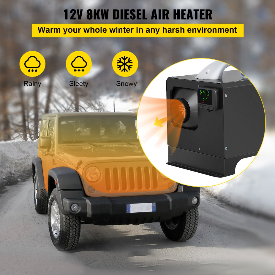 Diesel parkeringsvarmer - 12 volt - 8 kilowatt